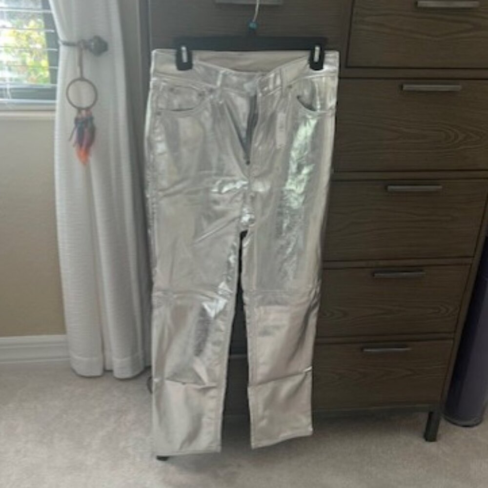 Gap metallic cheeky straight jeans